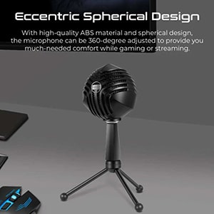 Vertux Sphere High Sensitivity Professional Digital Recording Microphone Black