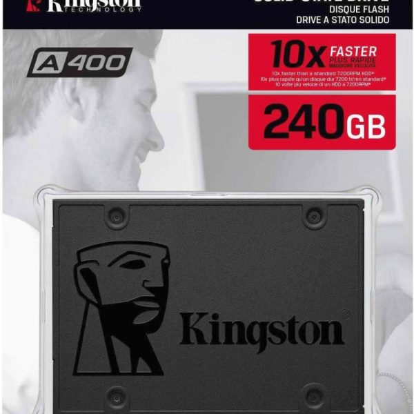 Kingston 240 GB Digital A400 SATA III 2.5" Internal Solid State Drive - Grey