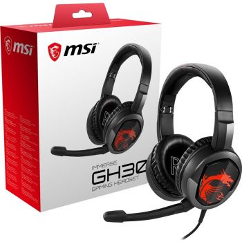MSI Immerse GH30 Detachable Microphone Wired Gaming Headset (Black) | S37-2101000-SV1