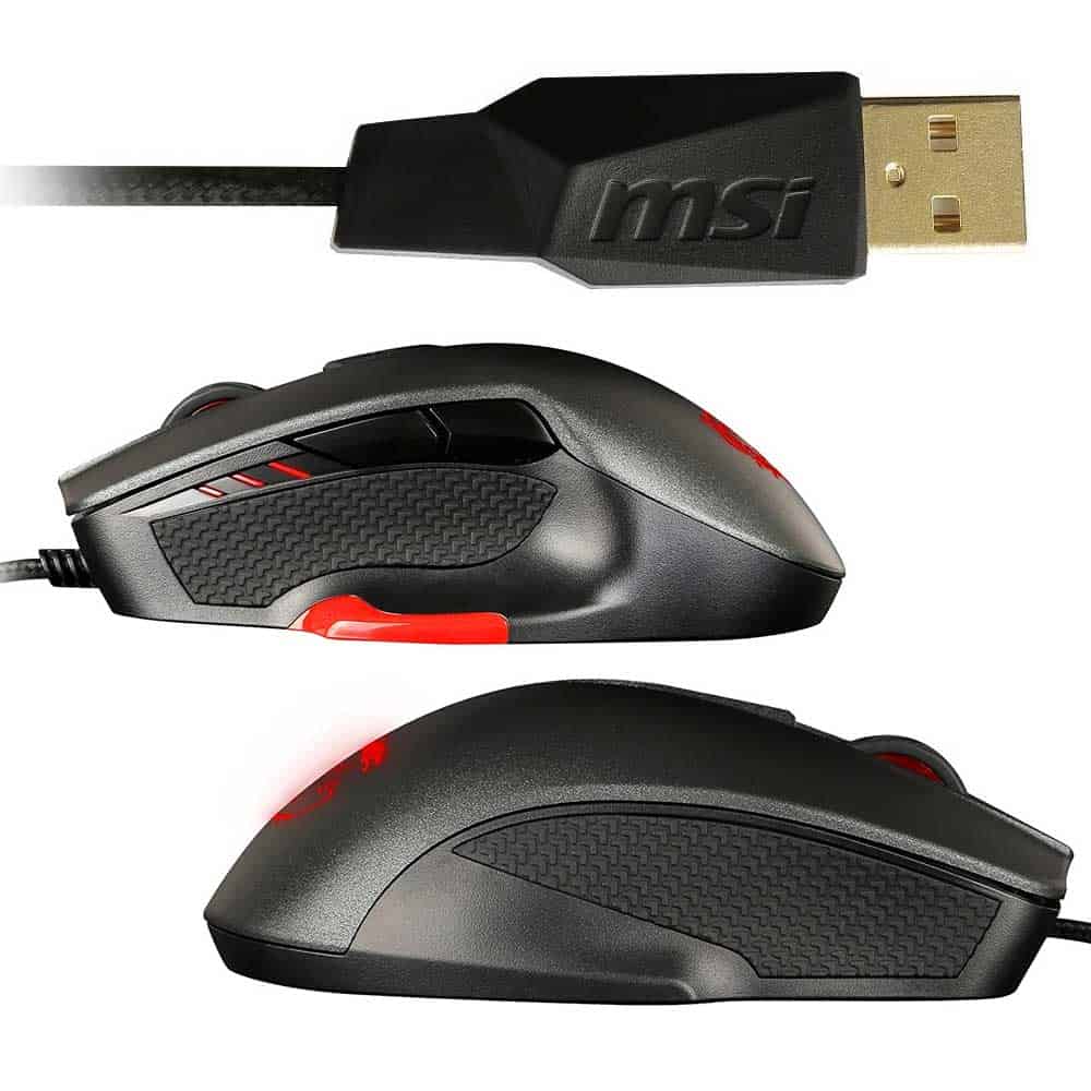 MSI INTERCEPTOR DS300 GAMING MOUSE ADNS-9800 125 x 81 x 43mm