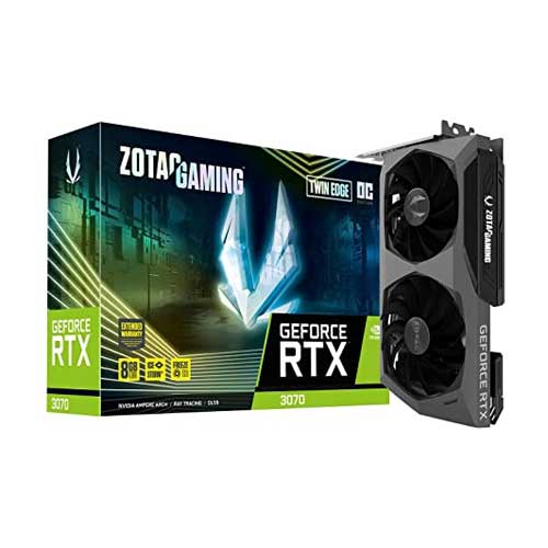 ZOTAC GeForce RTX 3070 Twin Edge OC 8GB GDDR6 Gaming Graphics Card Black Edition | ZT-A30700H-10P