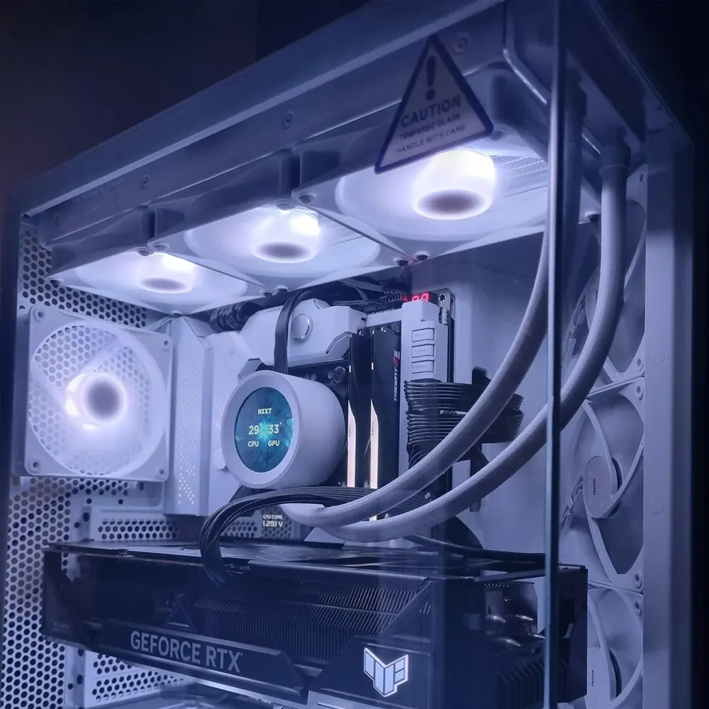 NZXT H6 Flow RGB Mid-Tower Dual Chamber ATX White Gaming Case