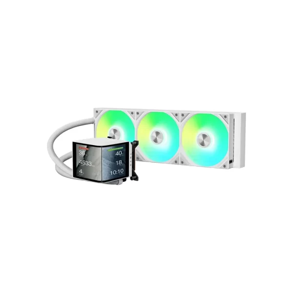 TRYX White 360mm AiO Liquid Cooler with AMOLED