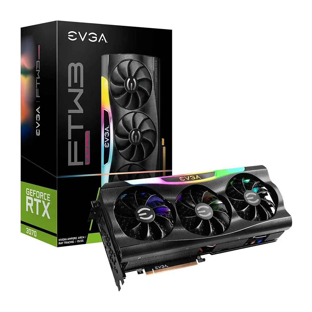 EVGA GeForce RTX 3070 FTW3 Ultra Gaming 8GB GDDR6 Graphics Card - Unmatched Performance and Aesthetic ARGB Lighting